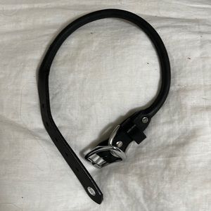 Black Leather Rolled Leather Dog Collar Premium Quality